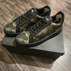 Coach Green and Black Camouflage Sneakers